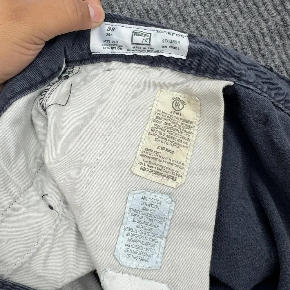 Reed FR Pants Mens 36x29 Navy Blue‎ Cotton Nylon Flame Resistant HRC 2 Workwear